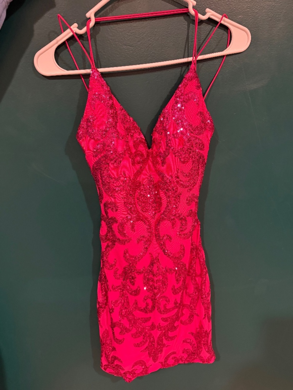 B. Darlin Pink Mini Sequin Dress - Picture 2 of 5